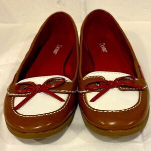 Dexter brown cream ballet flats